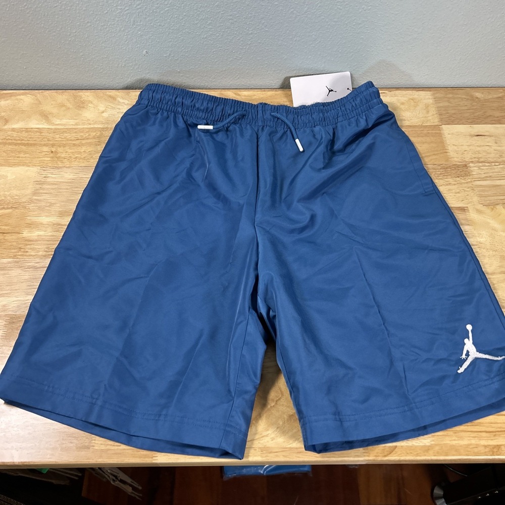 Jordan Brand Boys XL Shorts Industrial Blue Elastic Waist Pockets 95B466-U1R NWT